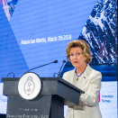 Queen Sonja formally opened the large business seminar “Norway-Argentina, A New Partnership for Value Creation”. Photo: Heiko Junge / NTB scanpix
